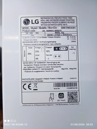 Nevera MARCA LG No Frost