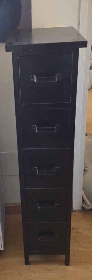 Cajonera metálica negra 5 cajones