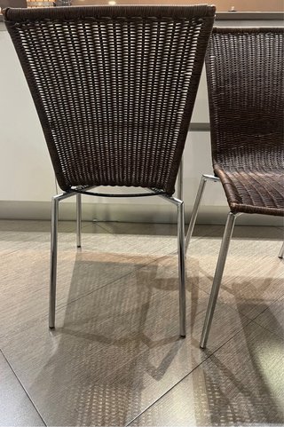 Pack 2 Sillas Comedor Ratán Marrón