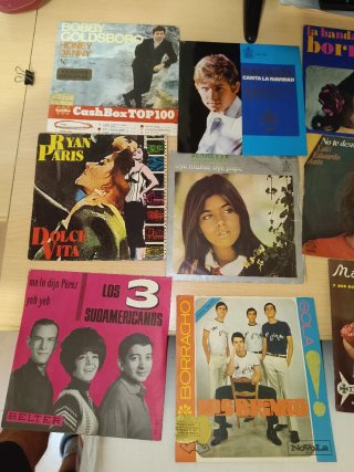Lote de 10 singles de vinilo antiguos