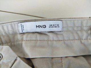 Pantalones Chinos Mango Beige Slim Fit T/L Beige