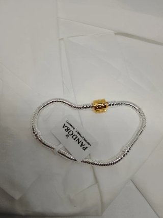 Pulsera Pandora 17cm cierre barril dorado