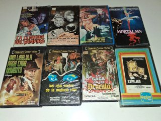 Lote 8 Películas VHS Terror/Suspense
