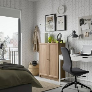 Librería Billy Oxberg Ikea con puertas (x2)