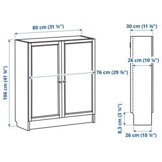 Librería Billy Oxberg Ikea con puertas (x2)