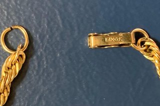 Cadena Collar Cordón Oro 14K GF 60cm