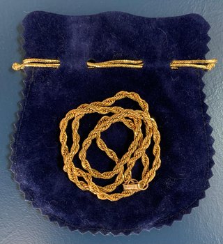 Cadena Collar Cordón Oro 14K GF 60cm