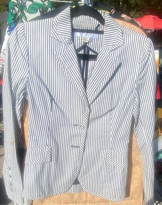 Chaqueta Zara Rayas verticales en tejido fresco