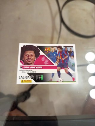 Cromo Panini de la liga 26/27 de Karim Adeyemi