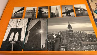 IKEA GRÖNBY 9 Cuadros Nueva York B/N