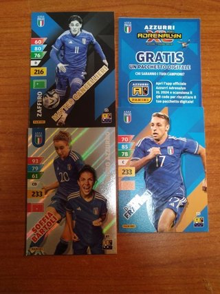 3 Carte  Azzurri Adrenalyn XL 2024