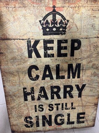 Cuadro decorativo Keep Calm Harry Single