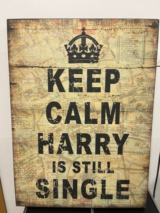 Cuadro decorativo Keep Calm Harry Single