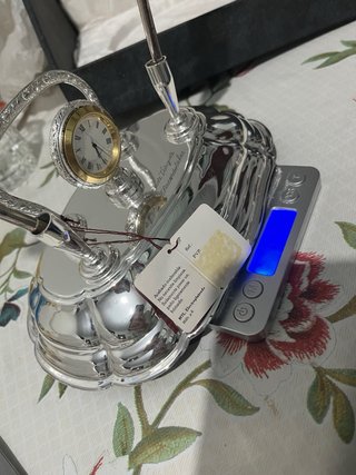 Escribanía de plata grabada