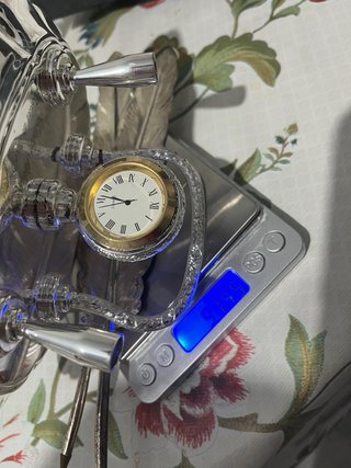 Escribanía de plata grabada