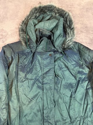 Abrigo/Parka Vintage Verde Militar con Capucha