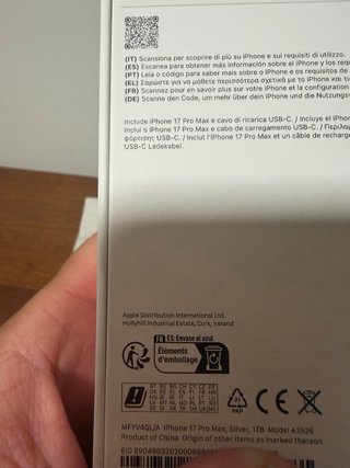 iPhone 17 Pro Max 1TB Blanco Precintado