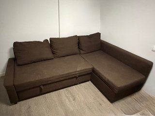 Sofá Chaiselongue Ikea Marrón modelo FRIHETEN