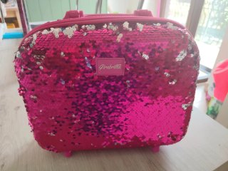 Beauty case Girabrilla paillettes fucsia