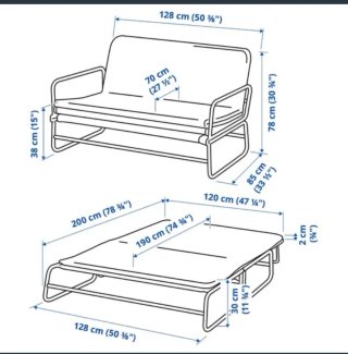 Sofá Cama Plegable Ikea knisa Gris Hammarn