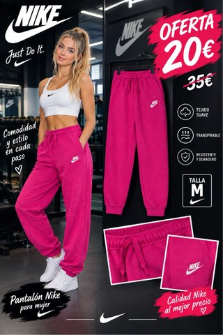Pantalón Nike Mujer Talla M Rosa
