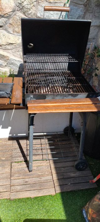 Barbacoa Char-Griller Negra y Marrón