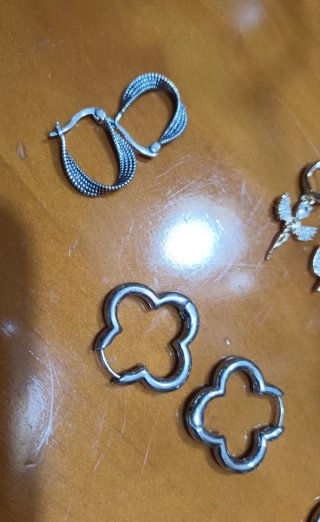 Lote 5 pares pendientes acero inoxidable