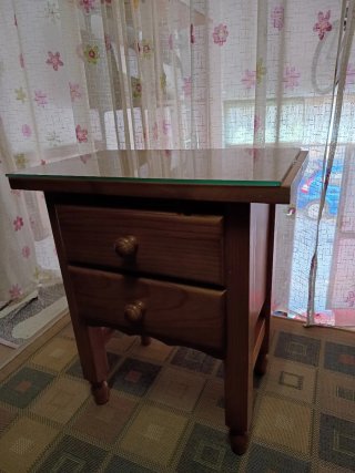 Mesita noche madera pino 40x50x60