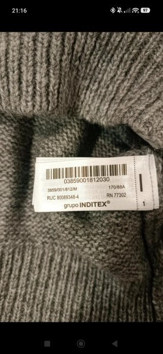 Jersey gris abotonado abalorios, manga corta Zara