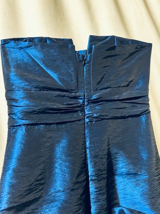 Vestido fiesta corto azul/verde azulado