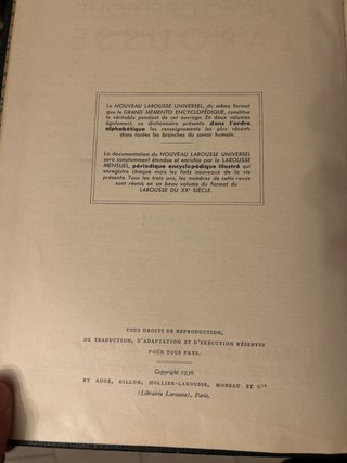 Lotto 3 Libri Antichi Grand Mémento Larousse