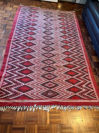 Tappeto Kilim fatto a mano in lana 210x125