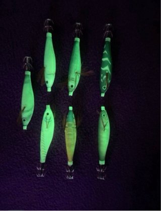 7 señuelos para pesca calamar/jibia/pulpo