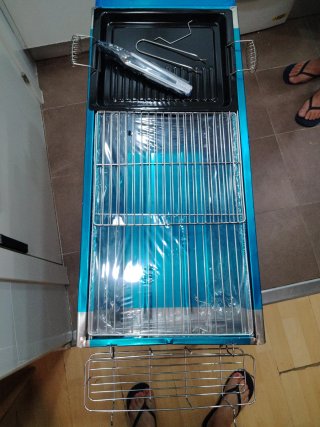 Parrilla Barbacoa Metal Azul