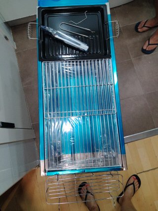 Parrilla Barbacoa Metal Azul