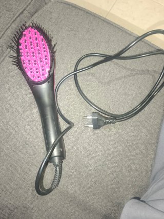 Alisador de Cabelo Preto e Rosa