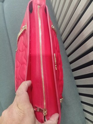 Borsa Love Moschino rossa trapuntata cuori