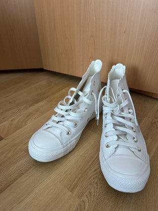 Converse Blancas corte alto de piel