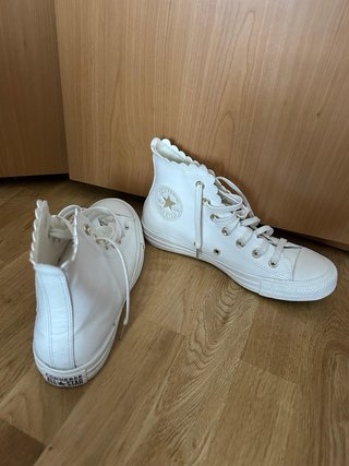 Converse Blancas corte alto de piel