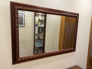 Espejo grande madera y dorado