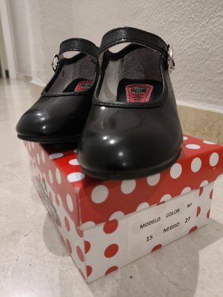 Zapatos Flamenca Niña Negros Talla 27
