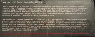 Bateria Parkside 20V 12Ah Smart Nova
