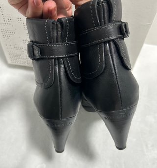Botines Hispanitas Piel Talla 40 Negros