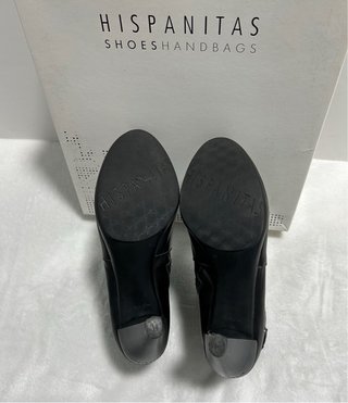 Botines Hispanitas Piel Talla 40 Negros