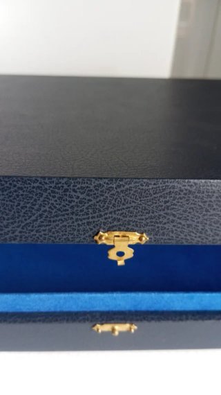 Caja Estuche Monedas Azul Marino