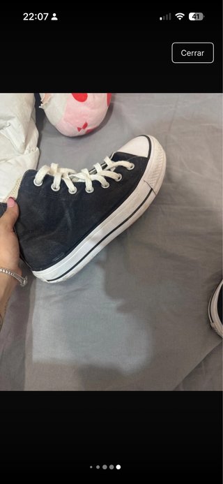 Converse All Star Plataforma Negras Blancas