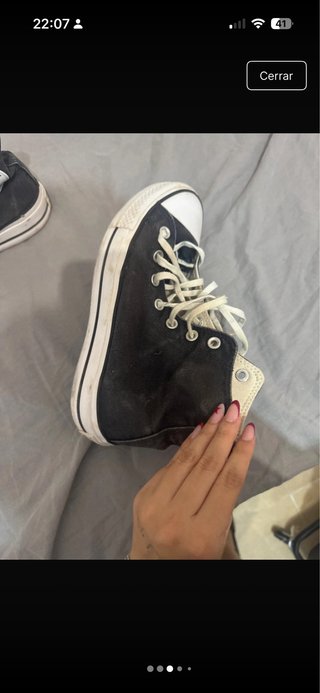 Converse All Star Plataforma Negras Blancas