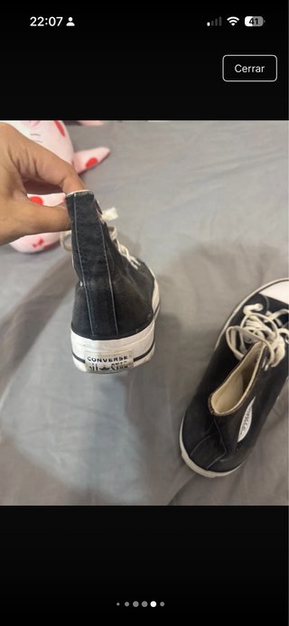 Converse All Star Plataforma Negras Blancas