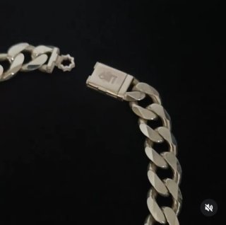 Cadena Ziryab Plata Maciza con Piedras moissanitas