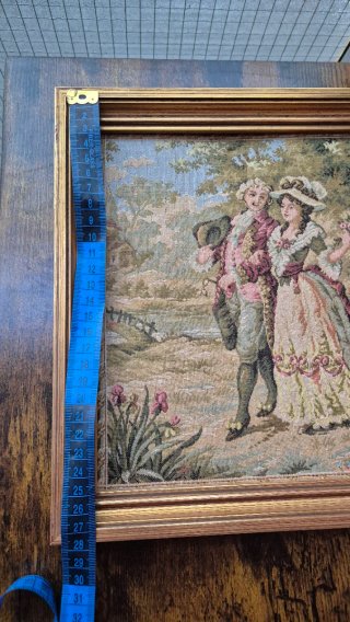 2 Cuadros Tapiz Marco Dorado
